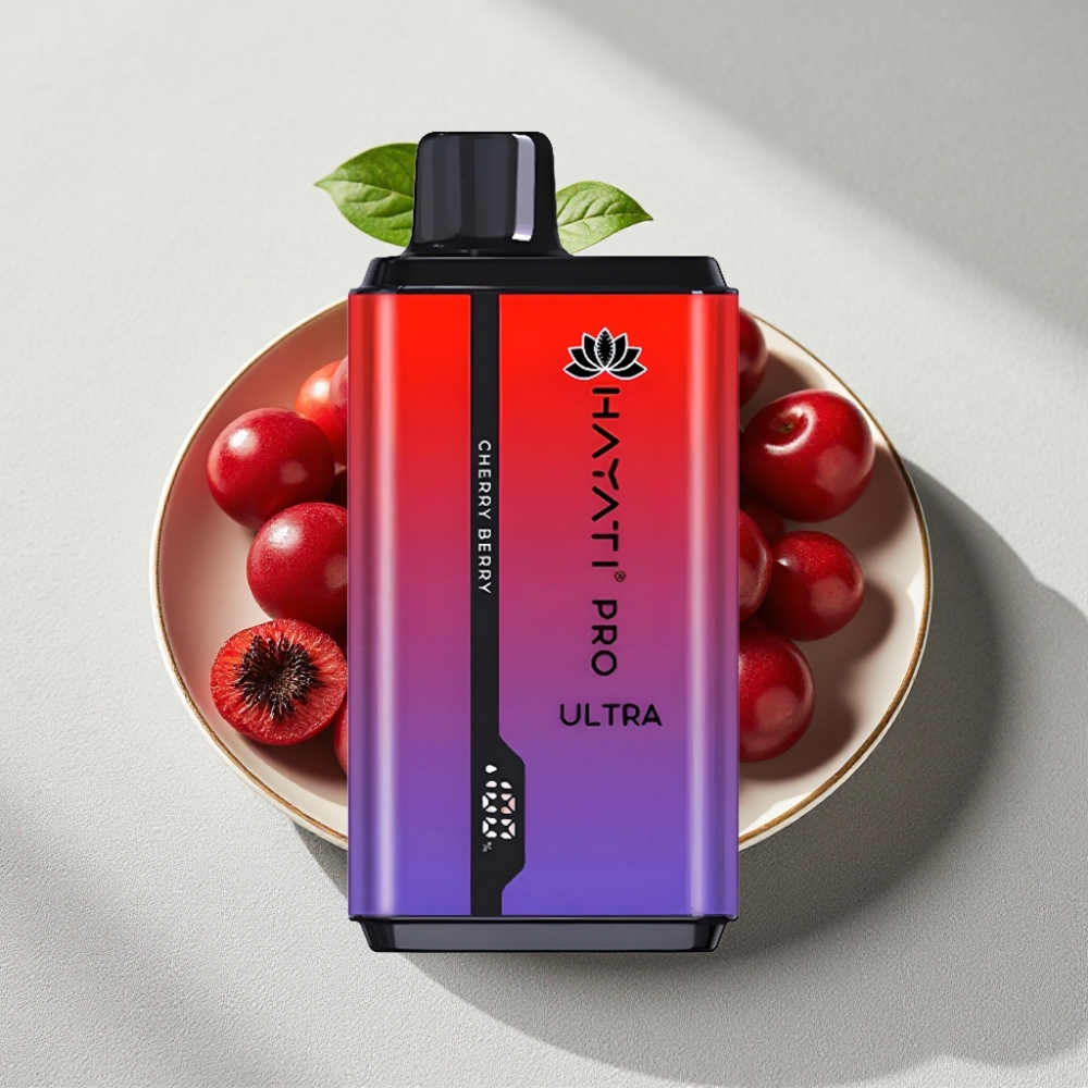 Hayati Pro Ultra 15000 Puffs 850mAh 2×12ml 2% Kirsebær Bær