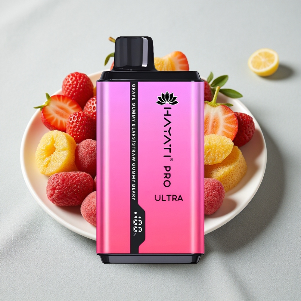 Hayati Pro Ultra 15000 Puffs 850mAh 2×12ml 2% Smag: Vingummibær Drue Jordbær Vingummibær