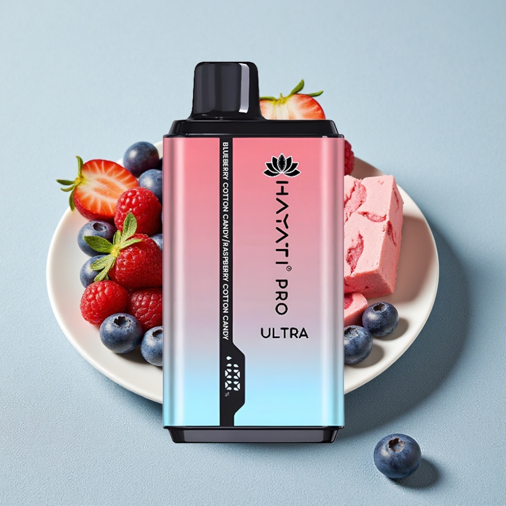 Hayati Pro Ultra 15000 Puffs 850mAh 2×12ml Blåbær Candy Hindbær Candy