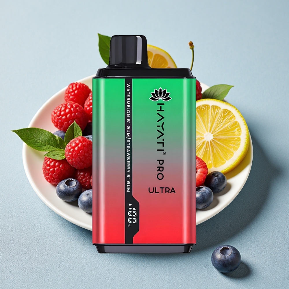 Hayati Pro Ultra 15000 Puffs Blåbær Hindbær Kirsebær Citron & Blåbær 2×12ml 2%