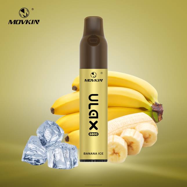 RandM Movkin Ulax 6800 (keramisk spole) genopladelig engangs vape pod enhed L06X61 bananis - RandM Vape DK