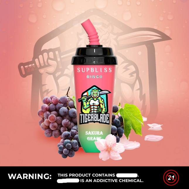 RandM Supbliss Bingo 8000 vape pod enhed 1 stk L06X261 sakura drue - RandM Vape DK