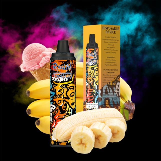 RandM Tornado 6000 luftstrømskontrol vape pod enhed 1 stk L06X279 rød æble citron - RandM Smage
