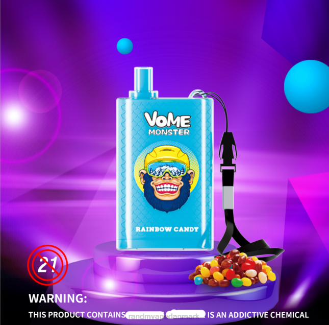 RandM Vome Monster 10000 luftstrømskontrol vape pod enhed 1 stk L06X277 frodig is - Best RandM Vape Flavors
