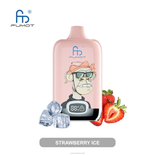 Fumot Original RandM Digital Box 12000 batteri og væskedisplay vape enhed L06X14 jordbær donut - RandM København