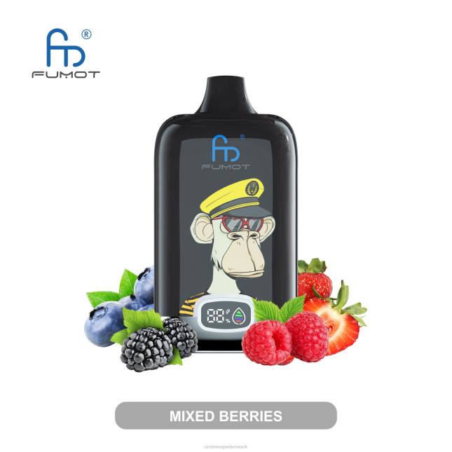 Fumot Original RandM Digital Box 12000 batteri og væskedisplay vape enhed L06X14 jordbær donut - RandM København