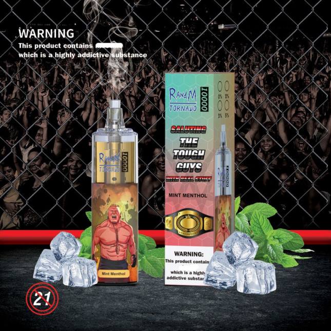 RandM Tornado 10000 luftstrømskontrol vape enhed 1 stk L06X118 jordbær kiwi - RandM Vape Butik
