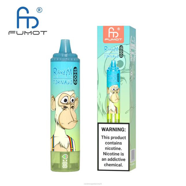 Fumot RandM Tornado 15000 vape enhed med batteri og ejuice display version 1 L06X23 ananas is - RandM Vape Danmark