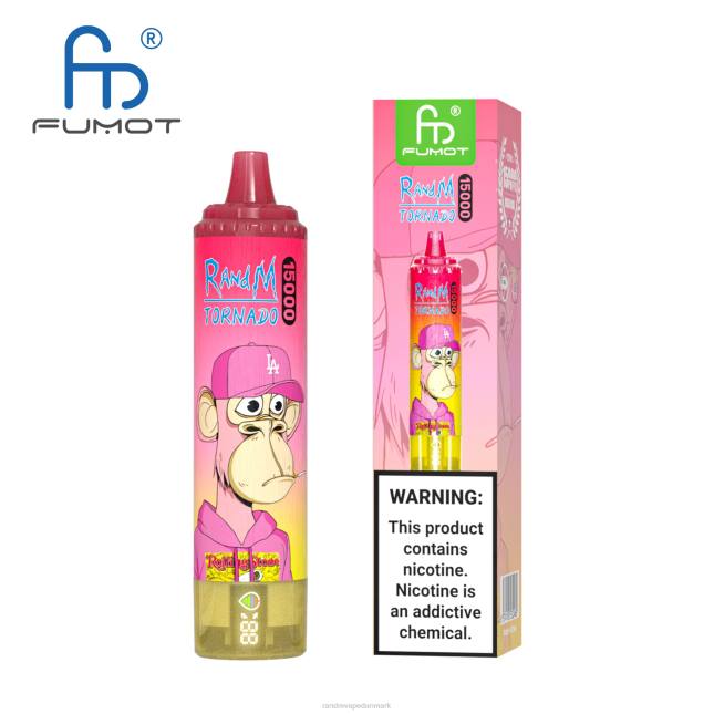 Fumot RandM Tornado 15000 vape enhed med batteri og ejuice display version 1 L06X26 vimto - RandM Disposable Vape