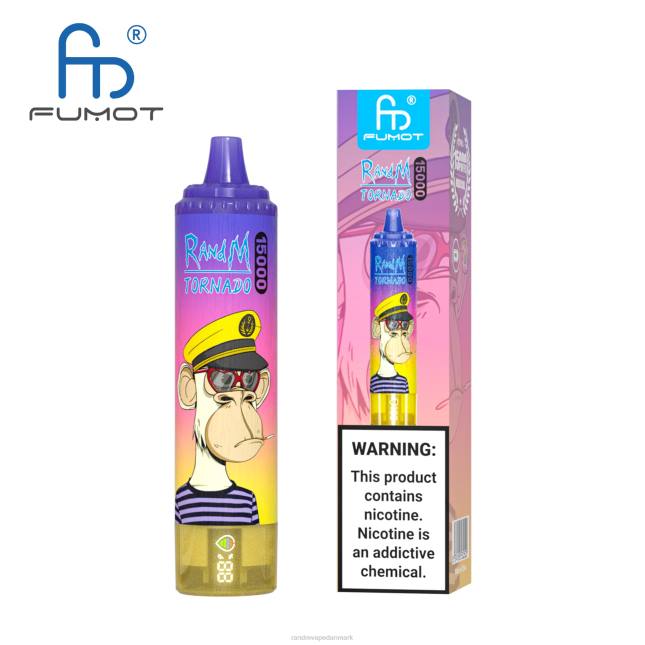 Fumot RandM Tornado 15000 vape enhed med batteri og ejuice display version 1 L06X26 vimto - RandM Disposable Vape