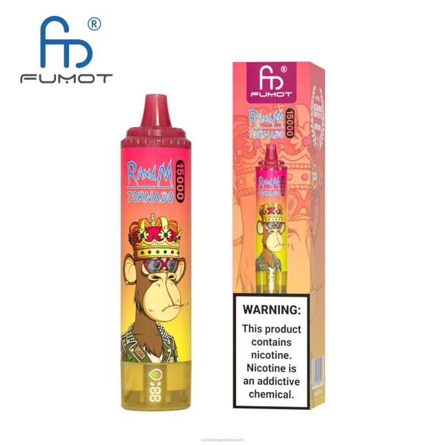 Fumot RandM Tornado 15000 vape enhed med batteri og ejuice display version 1 L06X26 vimto - RandM Disposable Vape