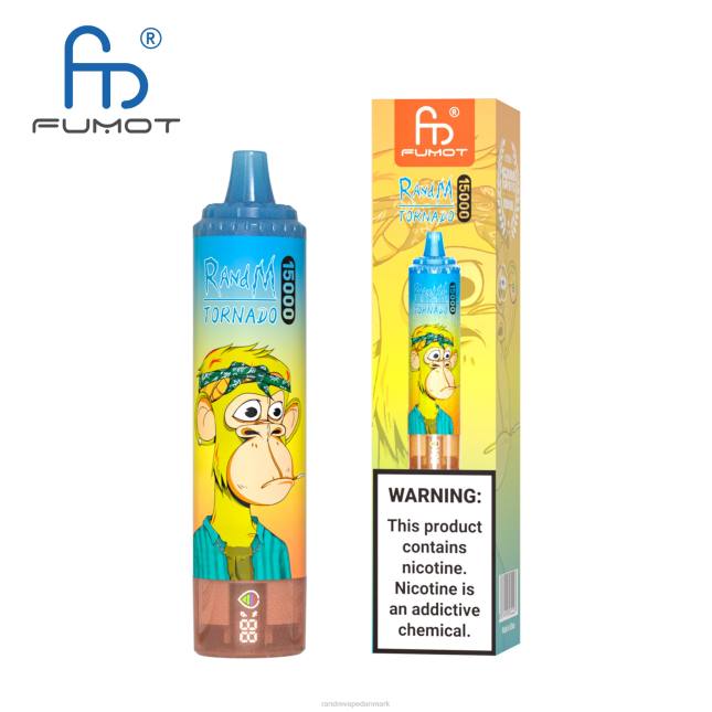 Fumot RandM Tornado 15000 vape enhed med batteri og ejuice display version 1 L06X26 vimto - RandM Disposable Vape