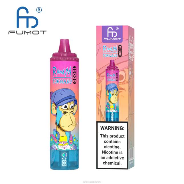 Fumot RandM Tornado 15000 vape enhed med batteri og ejuice display version 1 L06X26 vimto - RandM Disposable Vape