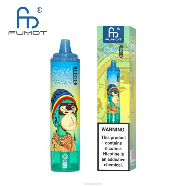 Fumot RandM Tornado 15000 vape enhed med batteri og ejuice display version 1 L06X26 vimto - RandM Disposable Vape