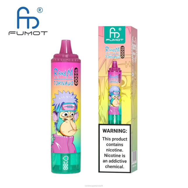 Fumot RandM Tornado 15000 vape enhed med batteri og ejuice display version 1 L06X26 vimto - RandM Disposable Vape