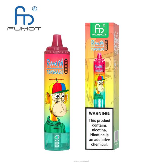 Fumot RandM Tornado 15000 vape enhed med batteri og ejuice display version 1 L06X26 vimto - RandM Disposable Vape