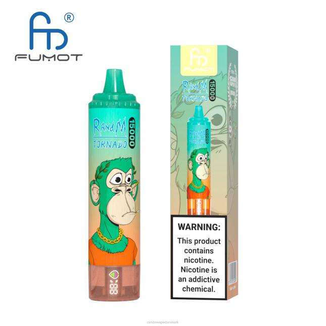 Fumot RandM Tornado 15000 vape enhed med batteri og ejuice display version 1 L06X26 vimto - RandM Disposable Vape