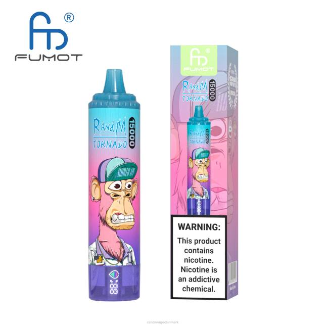 Fumot RandM Tornado 15000 vape enhed med batteri og ejuice display version 1 L06X26 vimto - RandM Disposable Vape