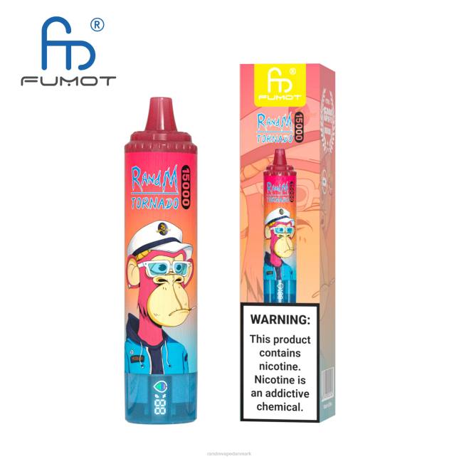 Fumot RandM Tornado 15000 vape enhed med batteri og ejuice display version 1 L06X26 vimto - RandM Disposable Vape