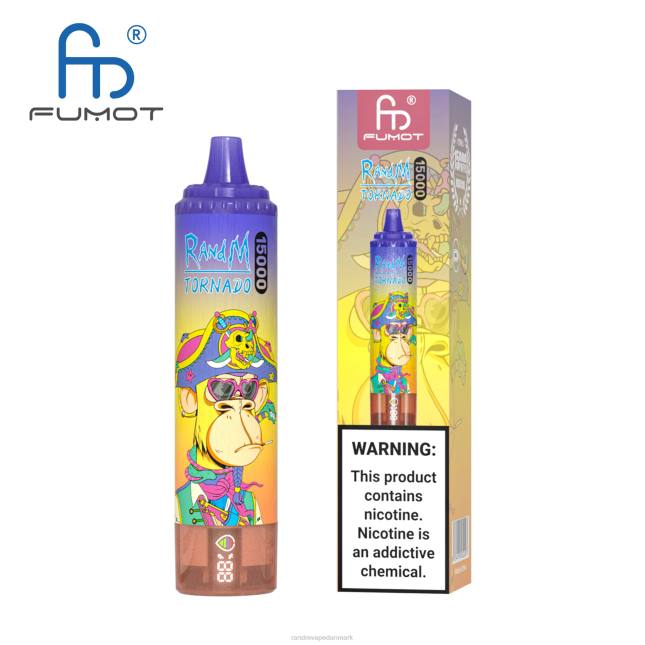 Fumot RandM Tornado 15000 vape enhed med batteri og ejuice display version 1 L06X26 vimto - RandM Disposable Vape