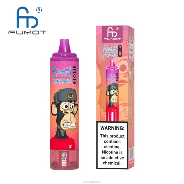 Fumot RandM Tornado 15000 vape enhed med batteri og ejuice display version 1 L06X26 vimto - RandM Disposable Vape