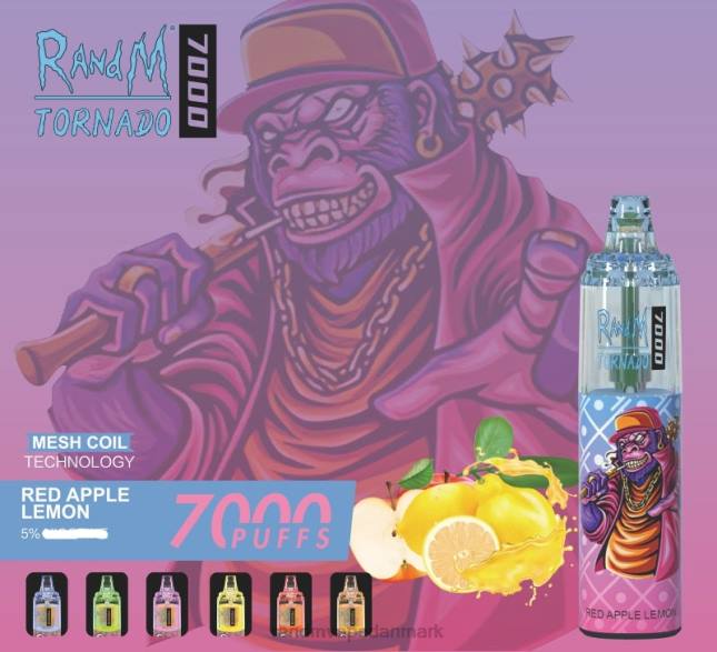 RandM Tornado 7000 luftstrømskontrol vape enhed 1 stk L06X169 blåbær på is - RandM Smage