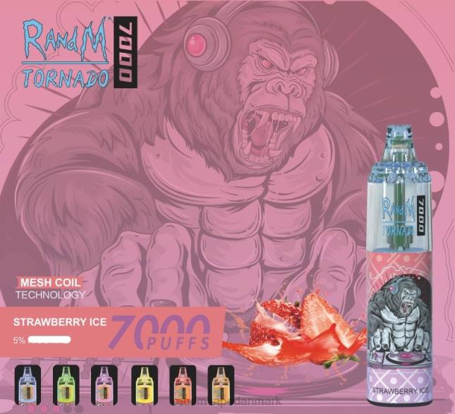 RandM Tornado 7000 luftstrømskontrol vape enhed 1 stk L06X169 blåbær på is - RandM Smage